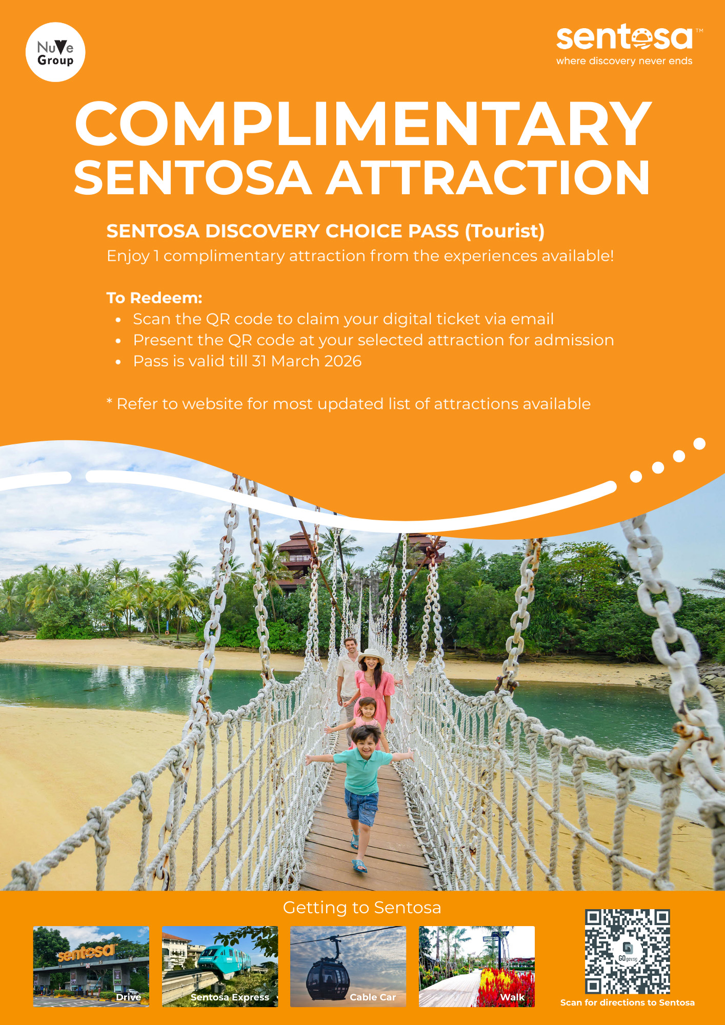 NuVe Group x Sentosa Complimentary Attraction Passes