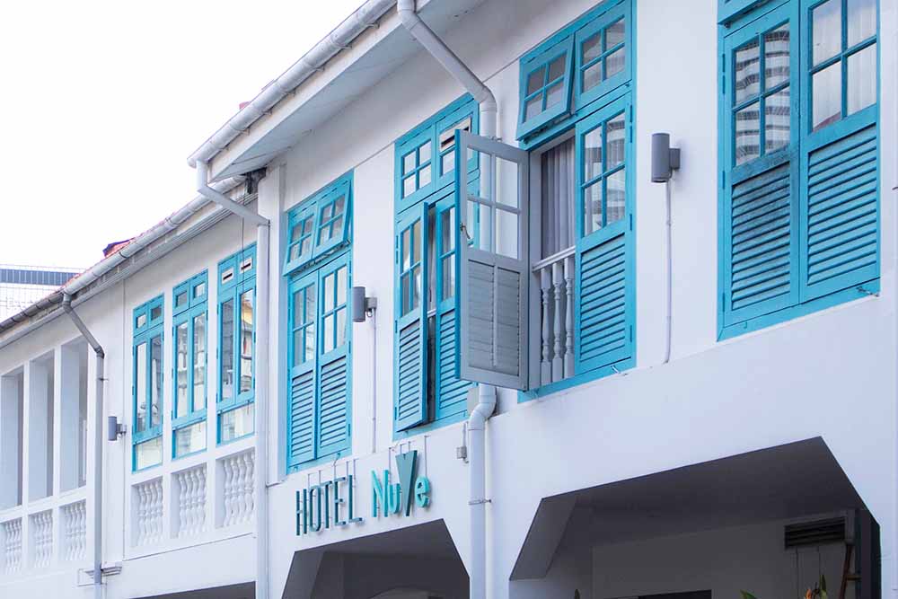Facade at Hotel NuVe Bugis in Singapore 
